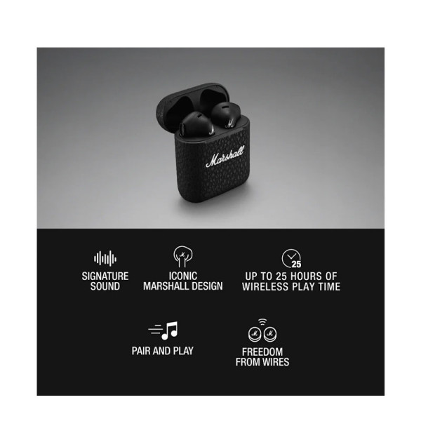MARSHALL EARPHONES/HEADPHONES/EARBUDS MINOR III BLK