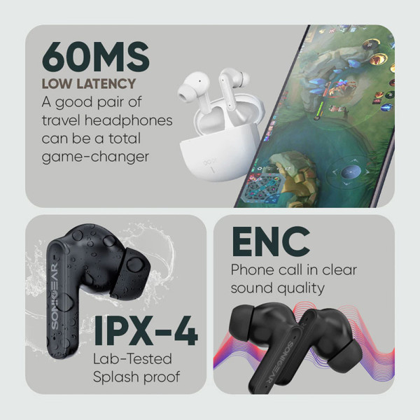 SONICGEAR EARPHONES/HEADPHONES/EARBUDS EARPUMP Q1 WHITE