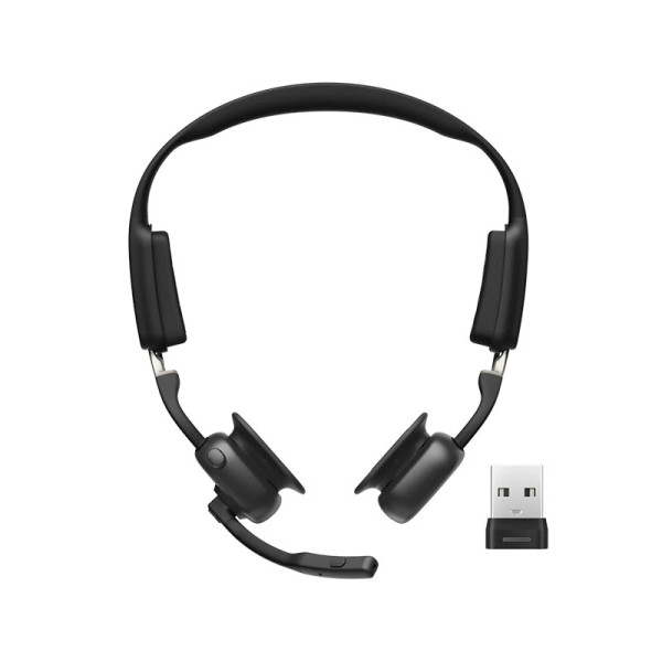 SHOKZ EARPHONES/HEADPHONES/EARBUDS OPENMEET (USB A) BLACK