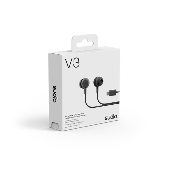 SUDIO EARPHONES/HEADPHONES/EARBUDS SUDIO SD-V3 BLK