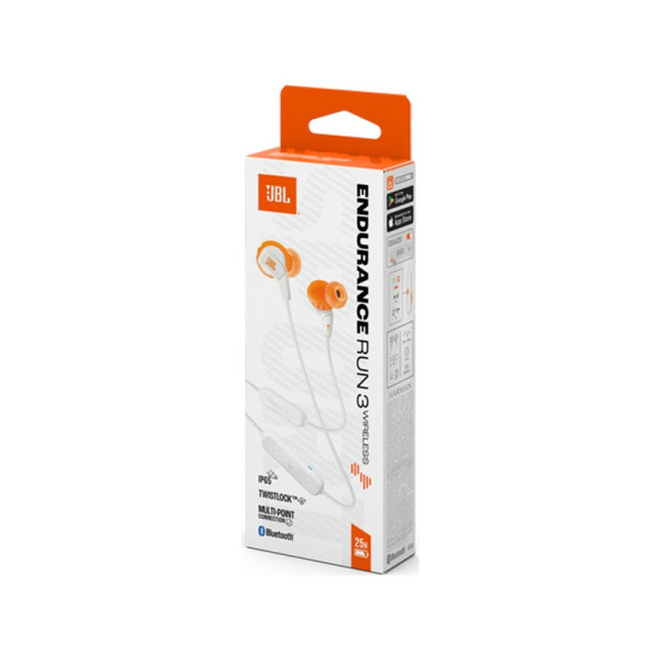 JBL EARPHONES/HEADPHONES/EARBUDS ENDURANCE RUN 3 BT WHT