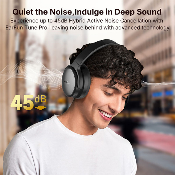 EarFun EARPHONES/HEADPHONES/EARBUDS TUNE PRO ANC WIRELESS - BLACK