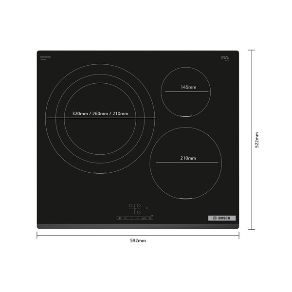 BOSCH BUILT-IN HOB-60CM INDUCTION PID631BB5E