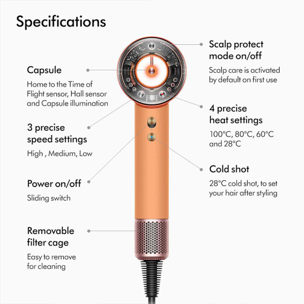 DYSON HAIR CARE HD16 CERAMIC APRICOT