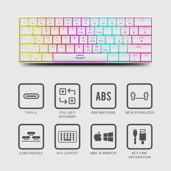 ARMAGGEDDON KEYBOARD SMK-1C BLACK CLICKY