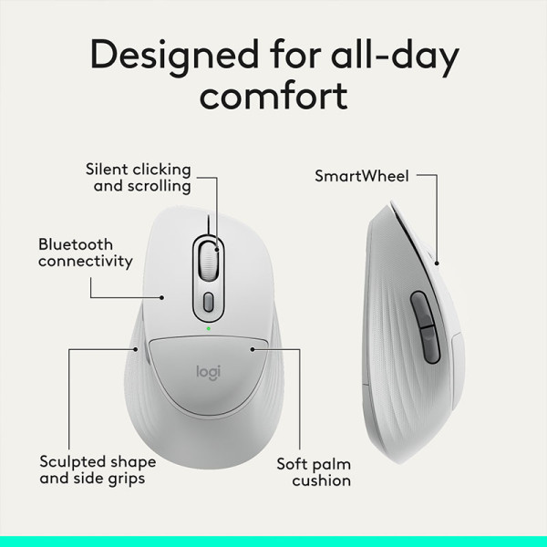 LOGITECH MOUSE 910-007734 (M850 - WHT)