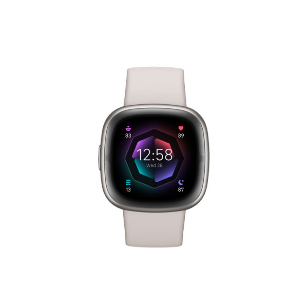 FITBIT Wearables FB521SRWT-SENSE 2 WHT/PLAT
