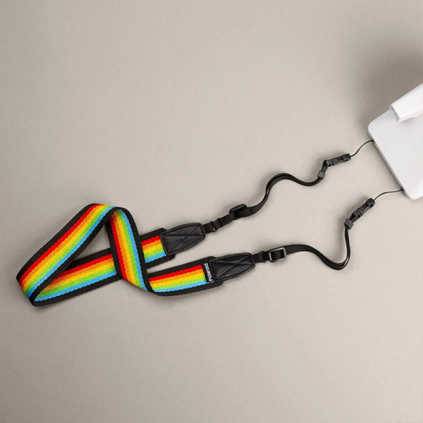 POLAROID CAM ACCESSORIES STRAP FLAT-RAINBOW BLK_ 006055