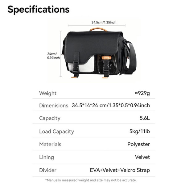 ULANZI DSC/DVC/CAM ACCESSORIES MS12 SHOULDER STRAP SLING BAG