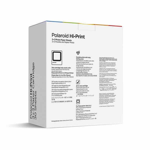 POLAROID DSC/DVC/CAM ACCESSORIES Hi Print 3x3 Paper - 30 Sheets