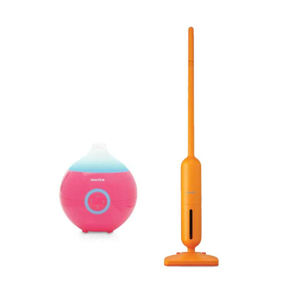 Novita PACKAGE BUNDLE NA300 Aroma Diffuser - Pink + NV100 Vacuum 