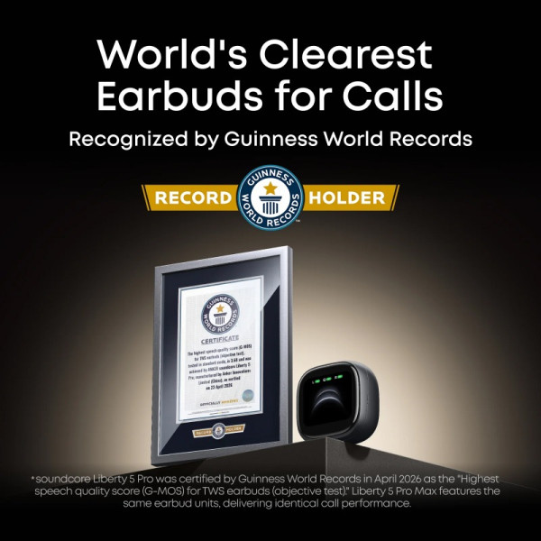 SOUNDCORE EARPHONES/HEADPHONES/EARBUDS LIBERTY 5 PRO MAX BLACK
