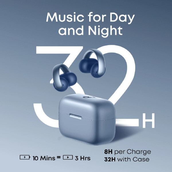 SOUNDCORE EARPHONES/HEADPHONES/EARBUDS AeroClip Blue