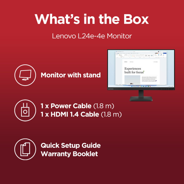 LENOVO MONITOR L24-4E 68C2KAC1MY