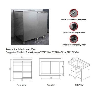 TURBO STAINLESS STEEL CABINETS T800SS