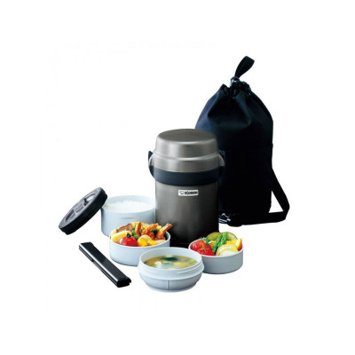 ZOJIRUSHI THERMAL SET JAF14 GUN METALLIC