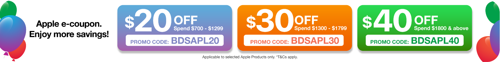 Apple E-Coupon Promotion Banner